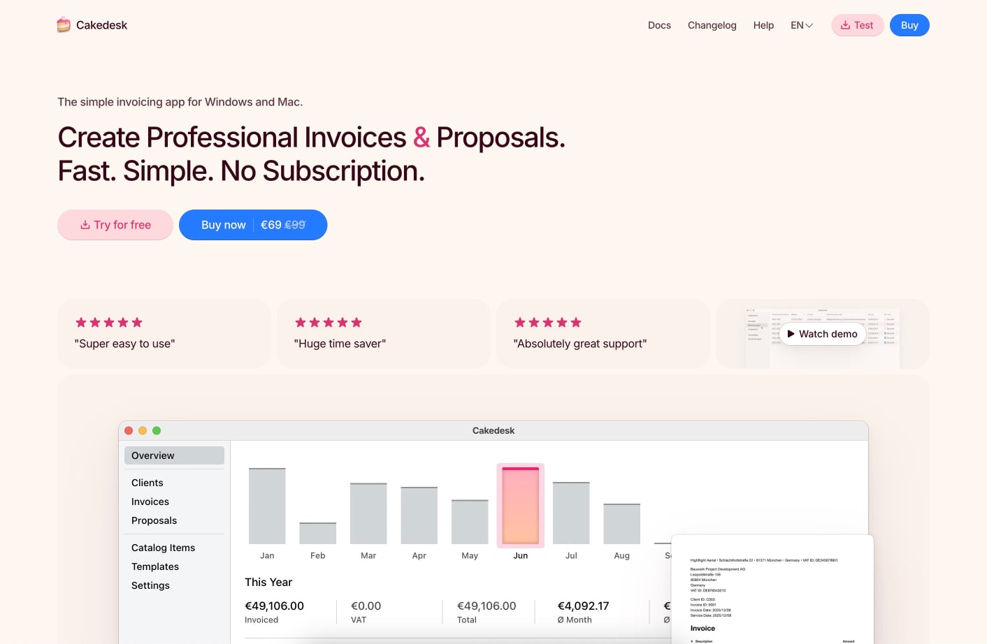 New Cakedesk homepage design with modern layout and call-to-action buttons