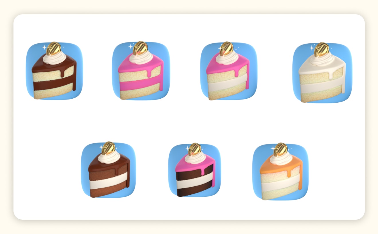 Cake tag: icons - CakesDecor